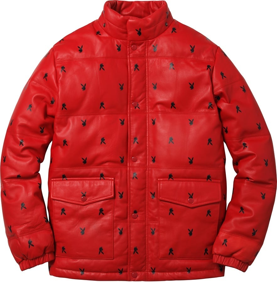 Supreme/Playboy© Leather Puffy Jacket view 8
